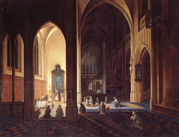 Neeffs, Peter the Elder Interio of a Gothic Church Spain oil painting art